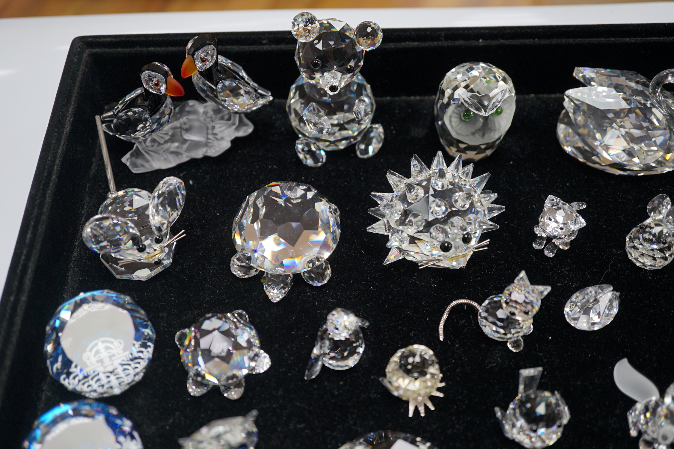 A quantity of Swarovski glass animals
